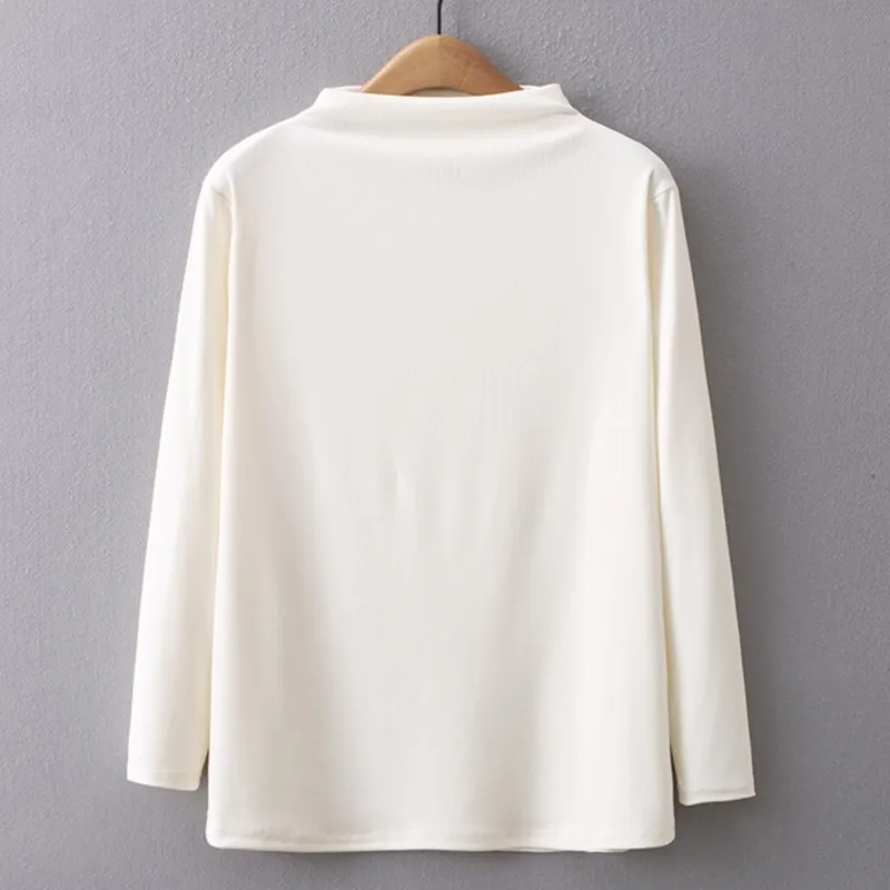2023 Autumn Clothes Women T-shirt Plus Size Mock Neck Tee Casual Long Sleeve Solid Color Tops Curve
2023 Autumn Clothes Women T-shirt Plus Size Mock Neck Tee Casual Long Sleeve Solid Color Tops Curve