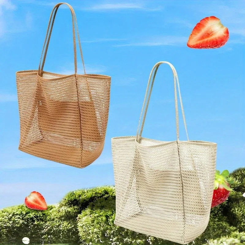 Stylish Large Capacity Foldable Mesh Beach Tote Bag Nylon Portable Storage for Swimwear
Stylish Large Capacity Foldable Mesh Beach Tote Bag Nylon Portable Storage for Swimwear
