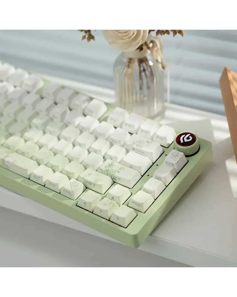 pastel green white two tone pbt keycaps set durable high quality for custom mechanical keyboards
pastel green white two tone pbt keycaps set durable high quality for custom mechanical keyboards
