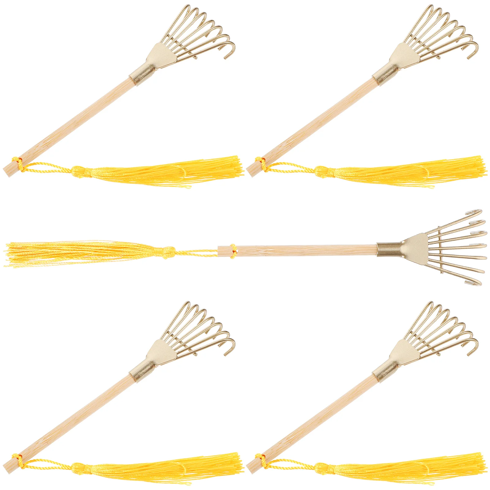 5pcs Golden Iron Rake Miniature Hand Tools for Zen Garden Sand Arrangement Home Decor Accessories Photography Props Bamboo Style
5pcs Golden Iron Rake Miniature Hand Tools for Zen Garden Sand Arrangement Home Decor Accessories Photography Props Bamboo Style