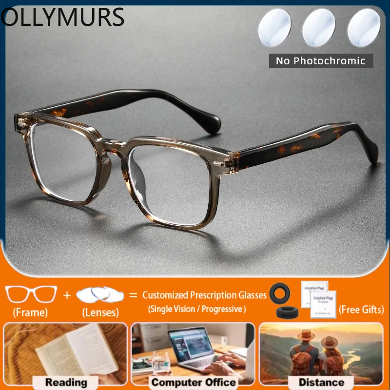 Очки Ollymurs (S) в винтажной квадратной оправе, мужские синие очки с диоптриями, светофильтрующие, прогрессивные оптические очки для чтения
Очки Ollymurs (S) в винтажной квадратной оправе, мужские синие очки с диоптриями, светофильтрующие, прогрессивные оптические очки для чтения