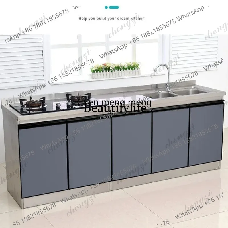 EE182 Stainless Steel Kitchen Cabinet Stove Cabinet Integrated Combination Storage Cupboard Overall Simple
EE182 Stainless Steel Kitchen Cabinet Stove Cabinet Integrated Combination Storage Cupboard Overall Simple