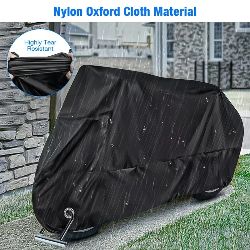 Black Motorcycle Cover, Suitable for Various Car Models, All-Season Universal Protection Built-In Anti-Theft Buckle Car Cover
Black Motorcycle Cover, Suitable for Various Car Models, All-Season Universal Protection Built-In Anti-Theft Buckle Car Cover