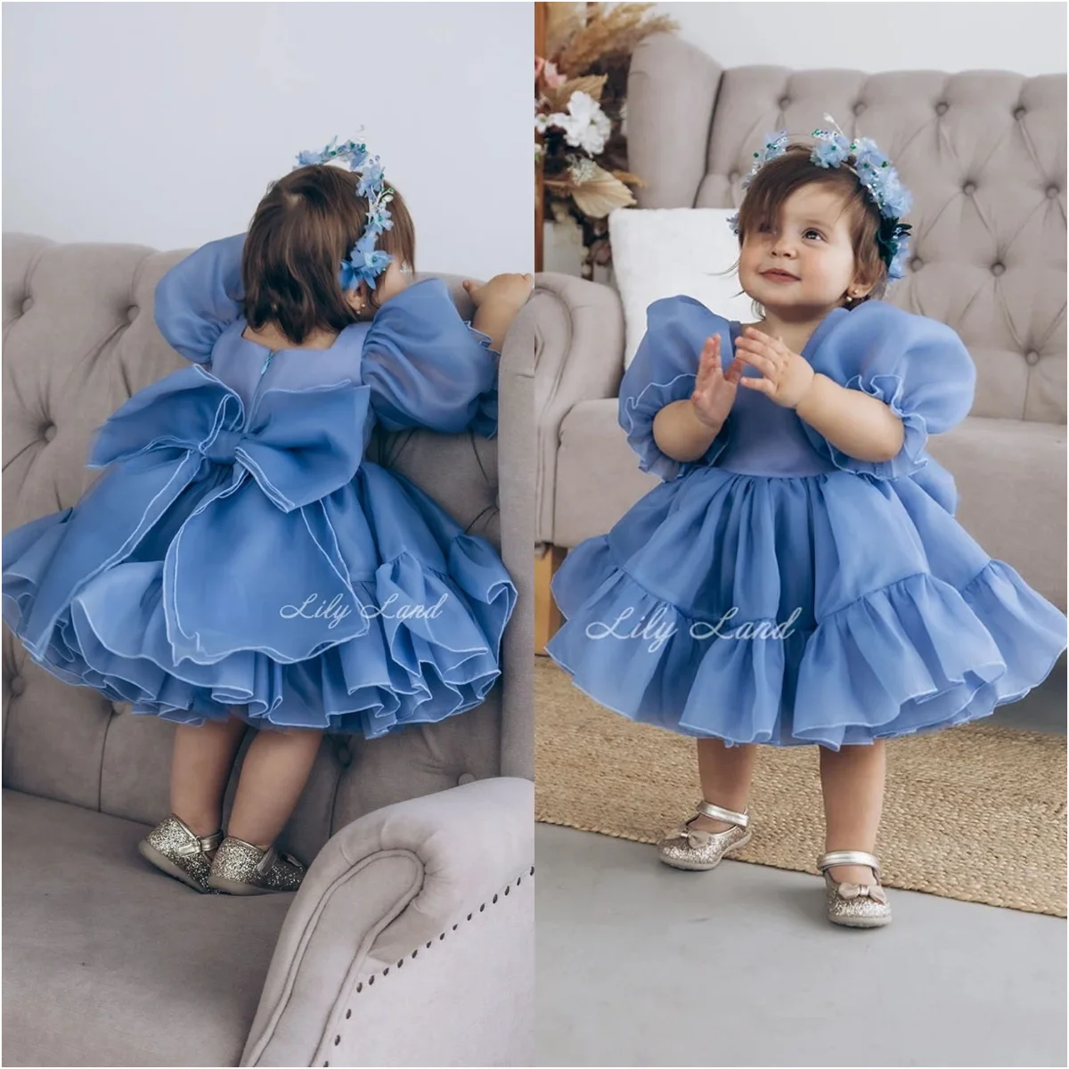 Blue Flower Girl Dress For Wedding Party Short Sleeve Ruffles First Communion Dress Baby Birthday Gowns
Blue Flower Girl Dress For Wedding Party Short Sleeve Ruffles First Communion Dress Baby Birthday Gowns
