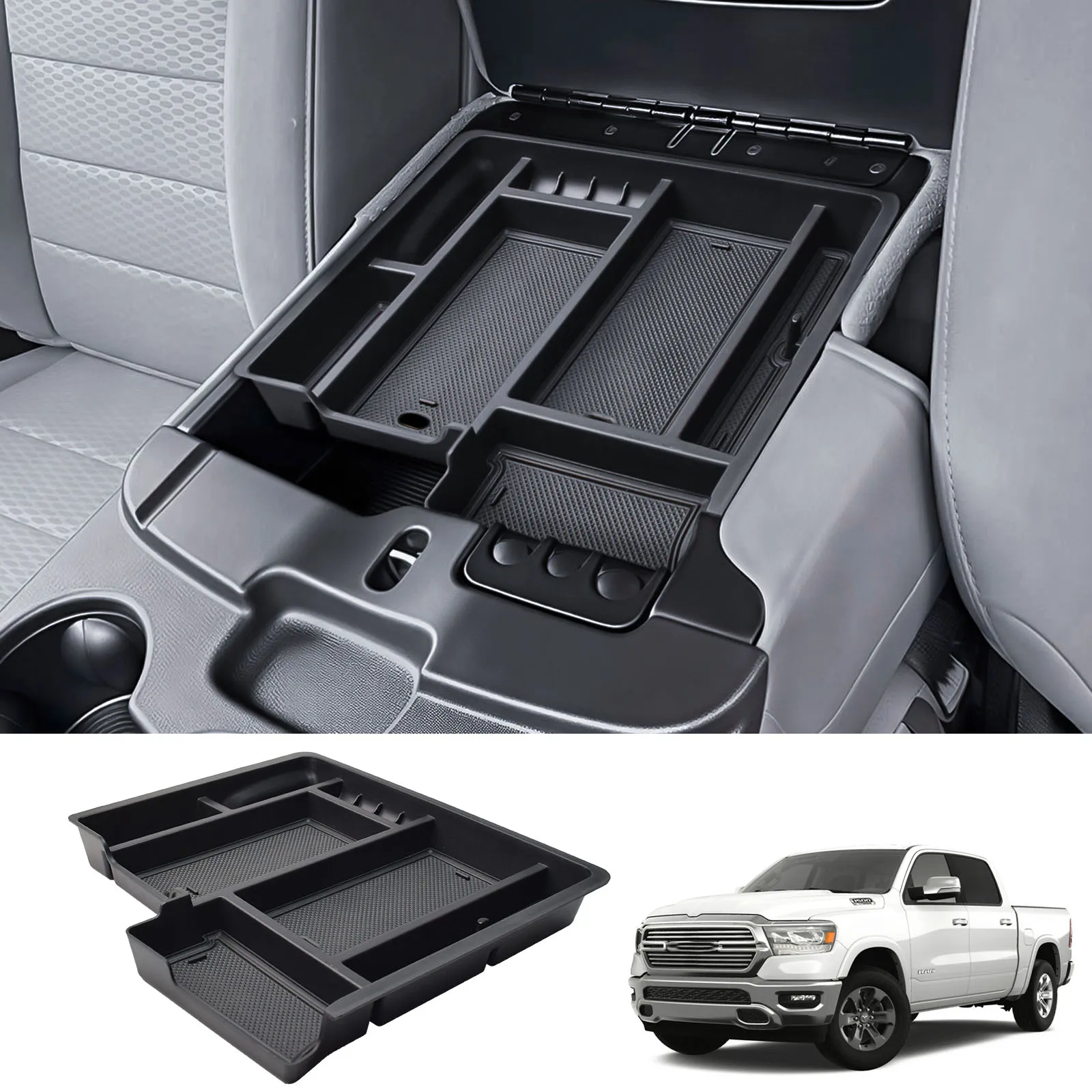 Center Console Organizer Tray for 2013-2024 Dodge RAM 1500/1500 Classic Interior Armrest Storage Box Secondary Box Accessories
Center Console Organizer Tray for 2013-2024 Dodge RAM 1500/1500 Classic Interior Armrest Storage Box Secondary Box Accessories