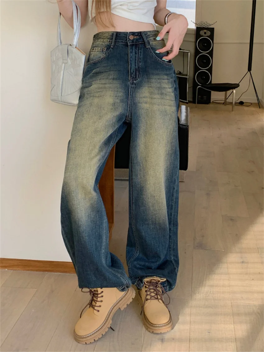 PLAMTEE Retro Wide Leg Jeans Women Loose Autumn High Waist Casual Denim 2023 Office Lady Streetwear All Match Mopping Pants
PLAMTEE Retro Wide Leg Jeans Women Loose Autumn High Waist Casual Denim 2023 Office Lady Streetwear All Match Mopping Pants