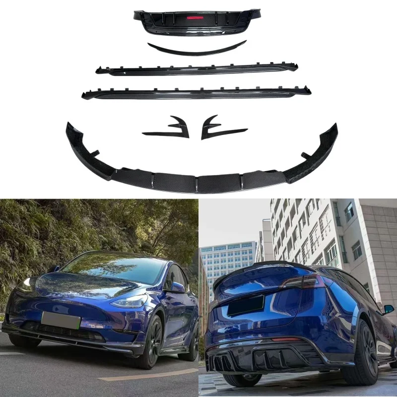 New Style Dry Carbon Fiber Small Surround Body Kit for Tesla Model Y Modification Front Bumper Lip Side Skirt Rear Diffuser
New Style Dry Carbon Fiber Small Surround Body Kit for Tesla Model Y Modification Front Bumper Lip Side Skirt Rear Diffuser