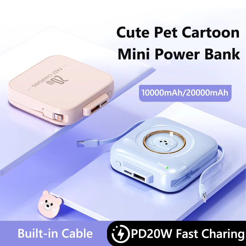 Cute Power Bank 20000mAh PD20W Fast Charging Portable Charger Powerbank for iPhone Samsung Huawei Xiaomi External Spare Battery
Cute Power Bank 20000mAh PD20W Fast Charging Portable Charger Powerbank for iPhone Samsung Huawei Xiaomi External Spare Battery