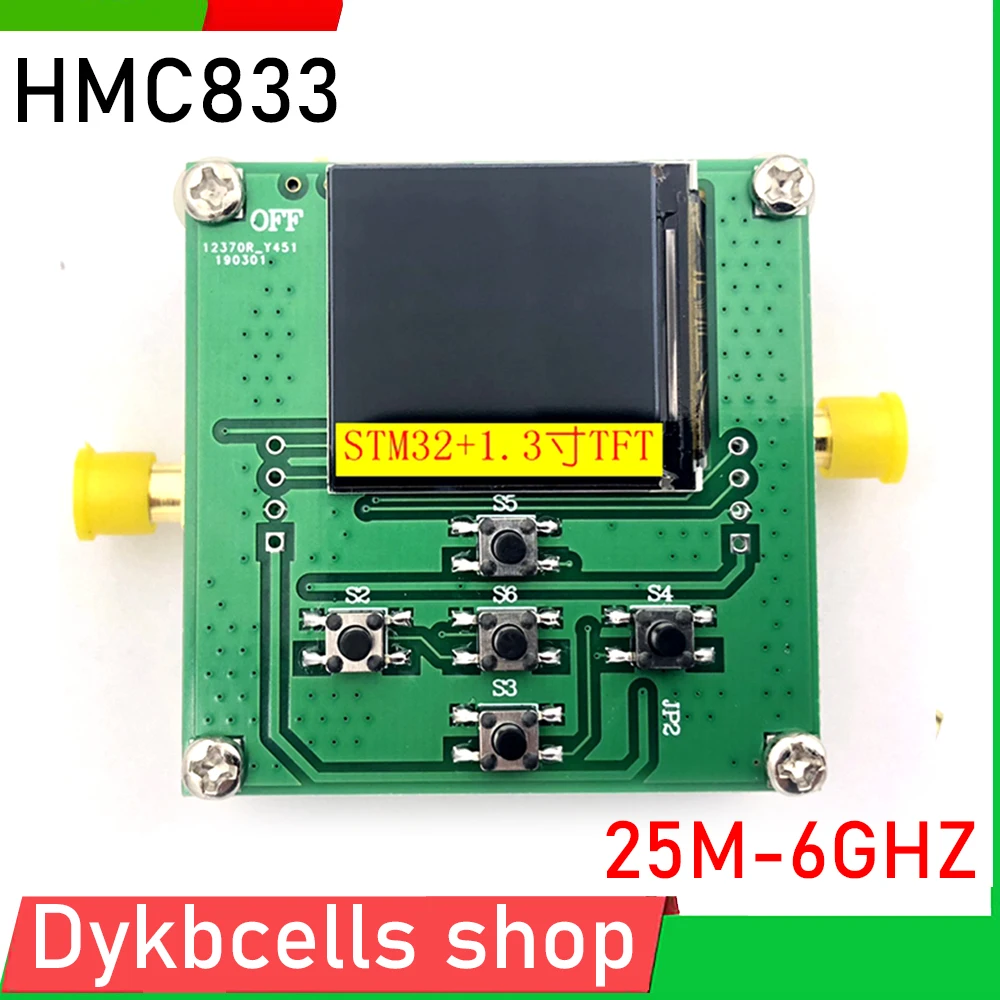 HMC833 25M-6GHZ HF Signal Source Phase Locked Loop PLL Swipe Frequency Source STM32 Control TFT Display Ham Radio Amplifier
HMC833 25M-6GHZ HF Signal Source Phase Locked Loop PLL Swipe Frequency Source STM32 Control TFT Display Ham Radio Amplifier
