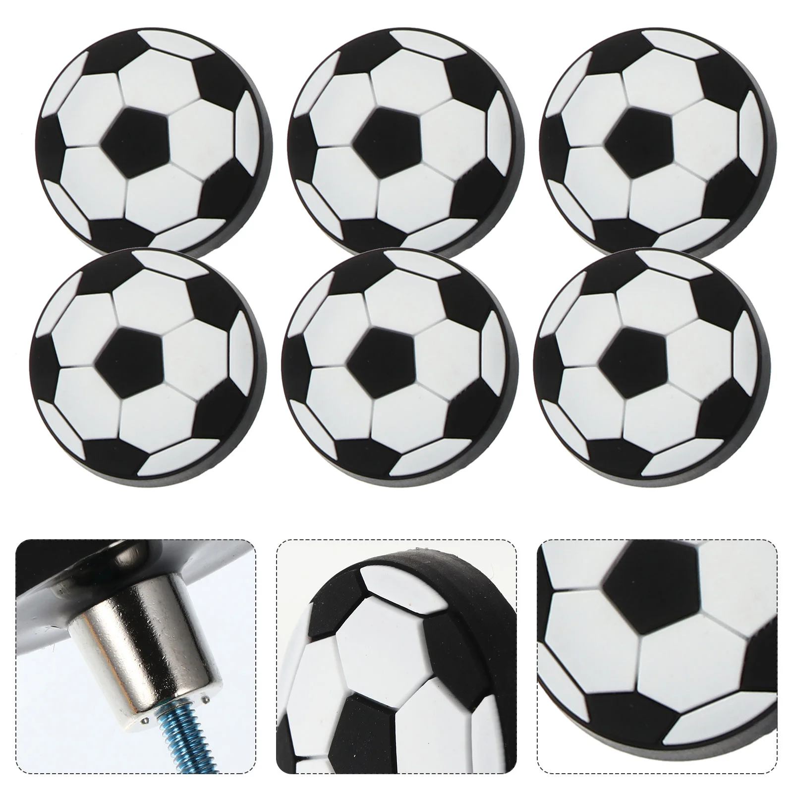 6 Pcs Football Drawer Handles Cabinet Knobs Anti Collision Rubber Pulls for Kids Room Decorative Safe Modern Home Fit
6 Pcs Football Drawer Handles Cabinet Knobs Anti Collision Rubber Pulls for Kids Room Decorative Safe Modern Home Fit