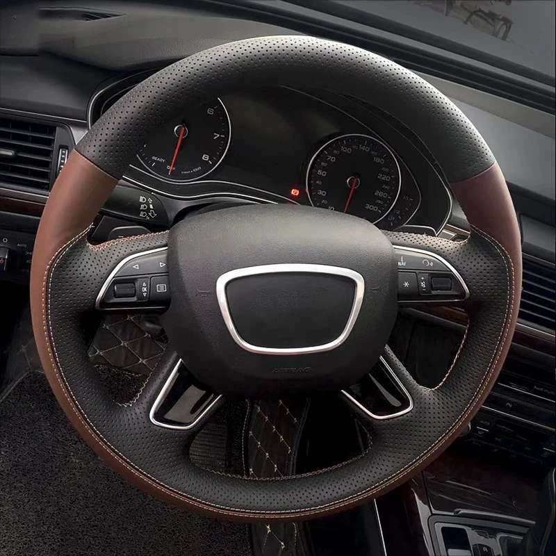 For Audi A7 2012-2013 A4 (B8) 2013-2016 A8 A8 L 2011-2018 Hand Sewing Black Genuine Leather Car Steering Wheel Cover
For Audi A7 2012-2013 A4 (B8) 2013-2016 A8 A8 L 2011-2018 Hand Sewing Black Genuine Leather Car Steering Wheel Cover