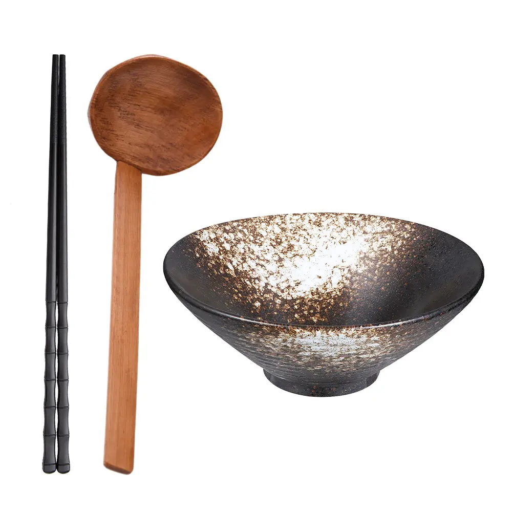 Japanese Style Ceramic Ramen Bowl Food Grade Microwave Safe Dishwasher Safe Soup Noodle Salad Serving Bowl for Restaurant Home
Japanese Style Ceramic Ramen Bowl Food Grade Microwave Safe Dishwasher Safe Soup Noodle Salad Serving Bowl for Restaurant Home