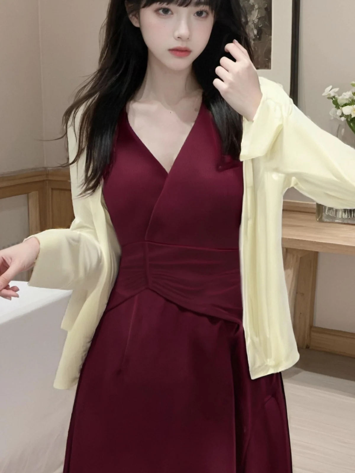 Slim Fit Black Two Piece Set Long Dress Vintage Style Long Sleeve Fashionable Spring New Arrival Women's Polyester Fiber Dress
Slim Fit Black Two Piece Set Long Dress Vintage Style Long Sleeve Fashionable Spring New Arrival Women's Polyester Fiber Dress