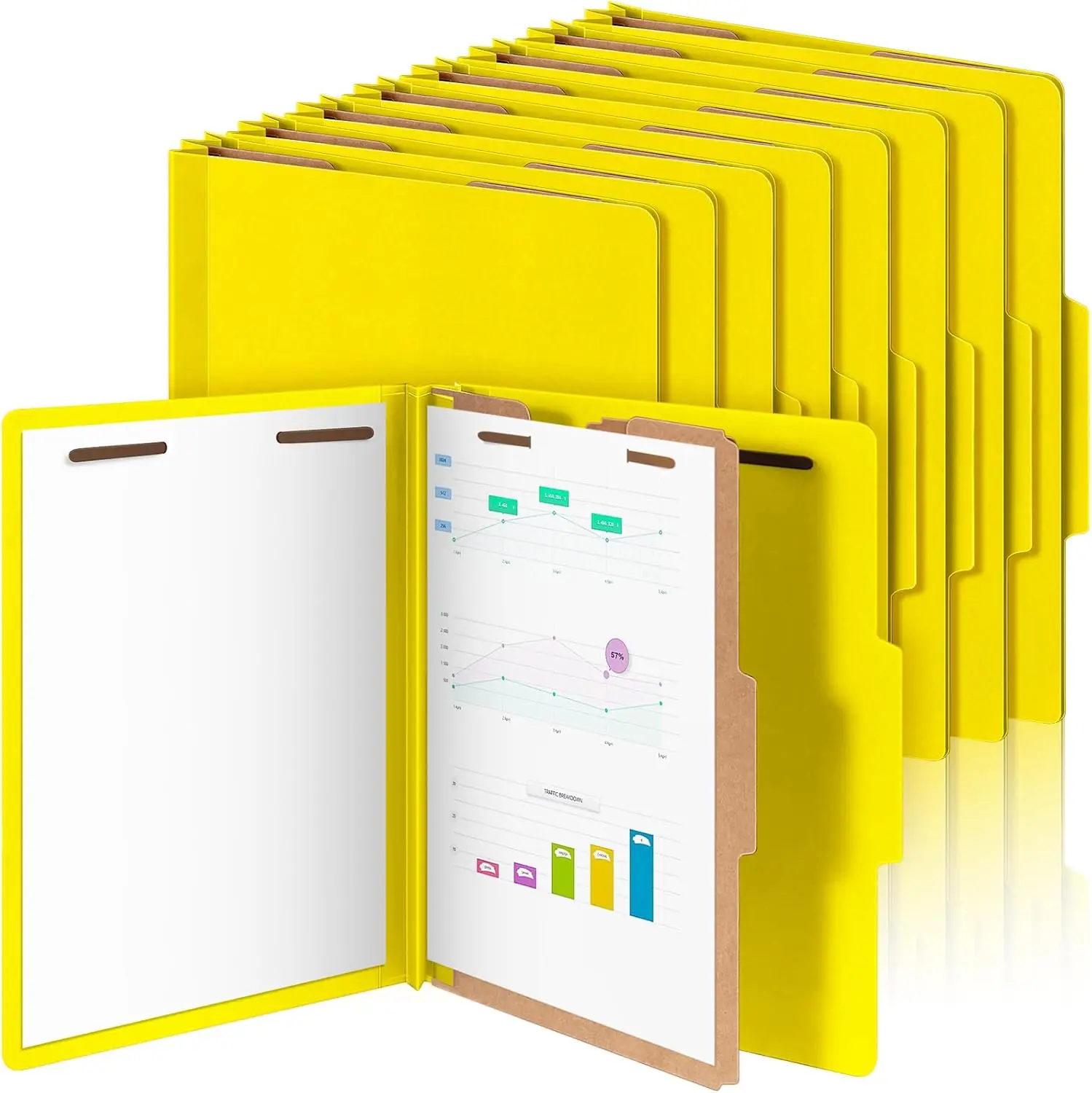 24 Pack Classification Folders Letter Size with Fasteners, Pressboard File Organizer for School Teachers Office
24 Pack Classification Folders Letter Size with Fasteners, Pressboard File Organizer for School Teachers Office