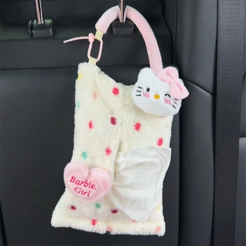 Hello Kitty автомобильная коробка для салфеток на спинку сиденья, подвесной аксессуар для салона автомобиля, фланелевая коробка для салфеток с мультяшным рисунком автомобиля 
Hello Kitty автомобильная коробка для салфеток на спинку сиденья, подвесной аксессуар для салона автомобиля, фланелевая коробка для салфеток с мультяшным рисунком автомобиля