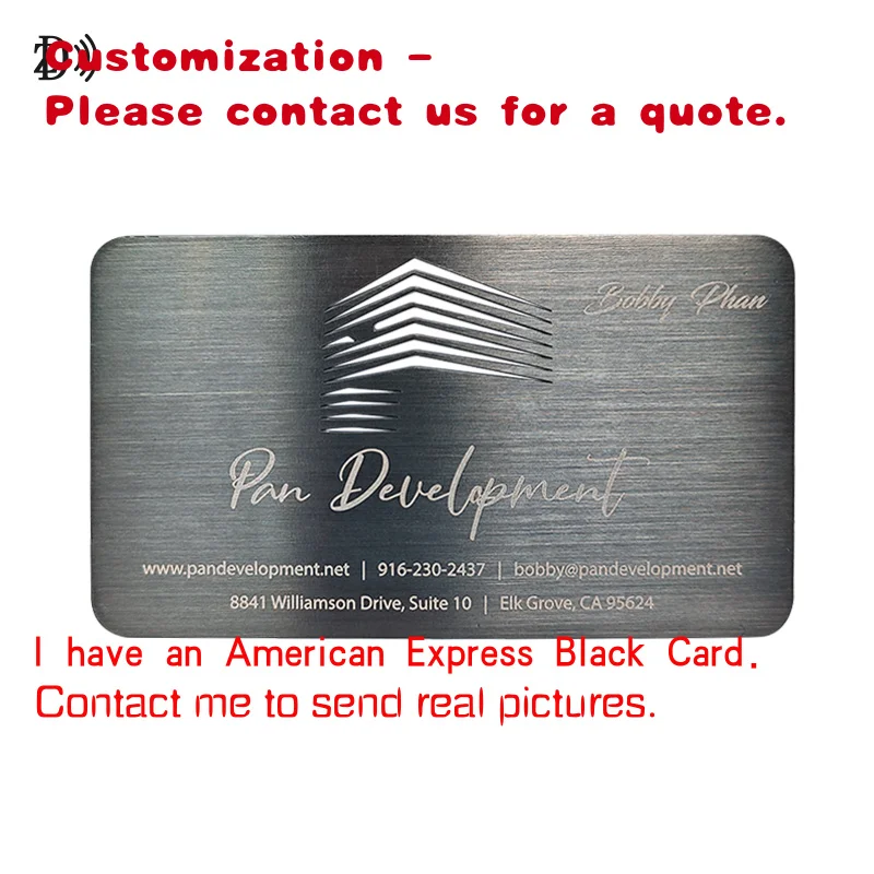 custom.Customized Self Design Stainless Steel Metal Card Luxury Engraved Business ID Metal Card VIP Card
custom.Customized Self Design Stainless Steel Metal Card Luxury Engraved Business ID Metal Card VIP Card