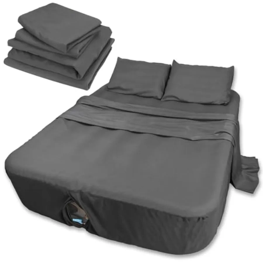 Air Mattress Sheet Set Size- 4 Pieces Soft and Breathable Deep Pocket Sheets Set for 16-24 Inch Inflatable Bed with Flat Sheet,
Air Mattress Sheet Set Size- 4 Pieces Soft and Breathable Deep Pocket Sheets Set for 16-24 Inch Inflatable Bed with Flat Sheet,
