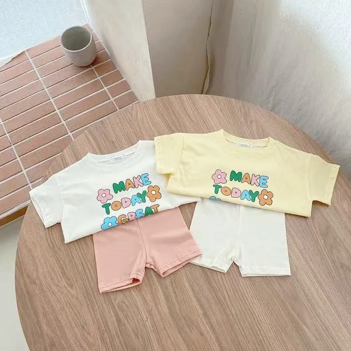 New Baby Short Sleeve Clothes Set Cute Flower Letter Print Infant Girl T-shirts+Shorts 2PCS Suit Toddler Leggings Outfits
New Baby Short Sleeve Clothes Set Cute Flower Letter Print Infant Girl T-shirts+Shorts 2PCS Suit Toddler Leggings Outfits