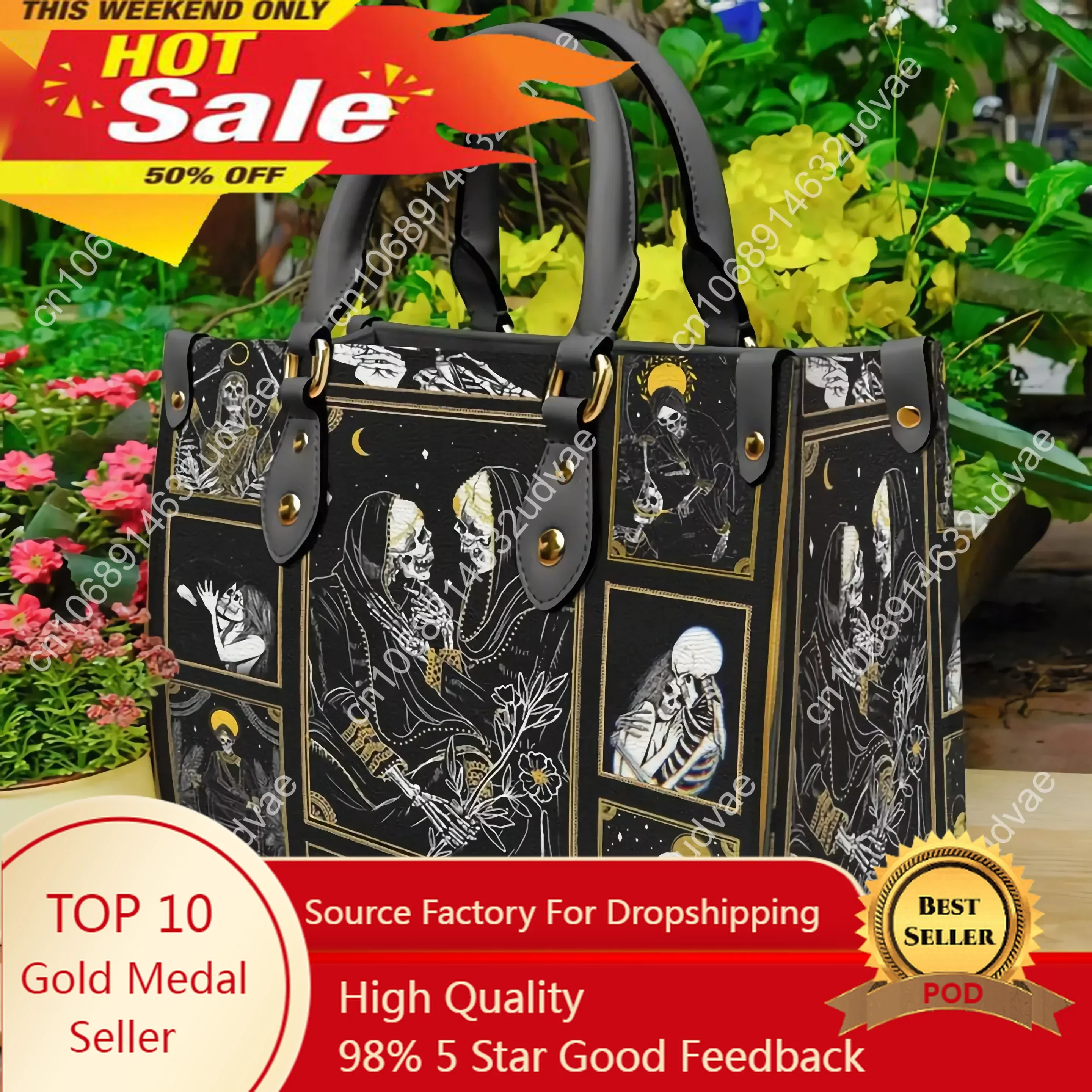 The Lovers Skull Tarot Leather Bag Handbag For Women Large Shoulder Handbags With Long Strape High Quality Female Tote Bag
The Lovers Skull Tarot Leather Bag Handbag For Women Large Shoulder Handbags With Long Strape High Quality Female Tote Bag