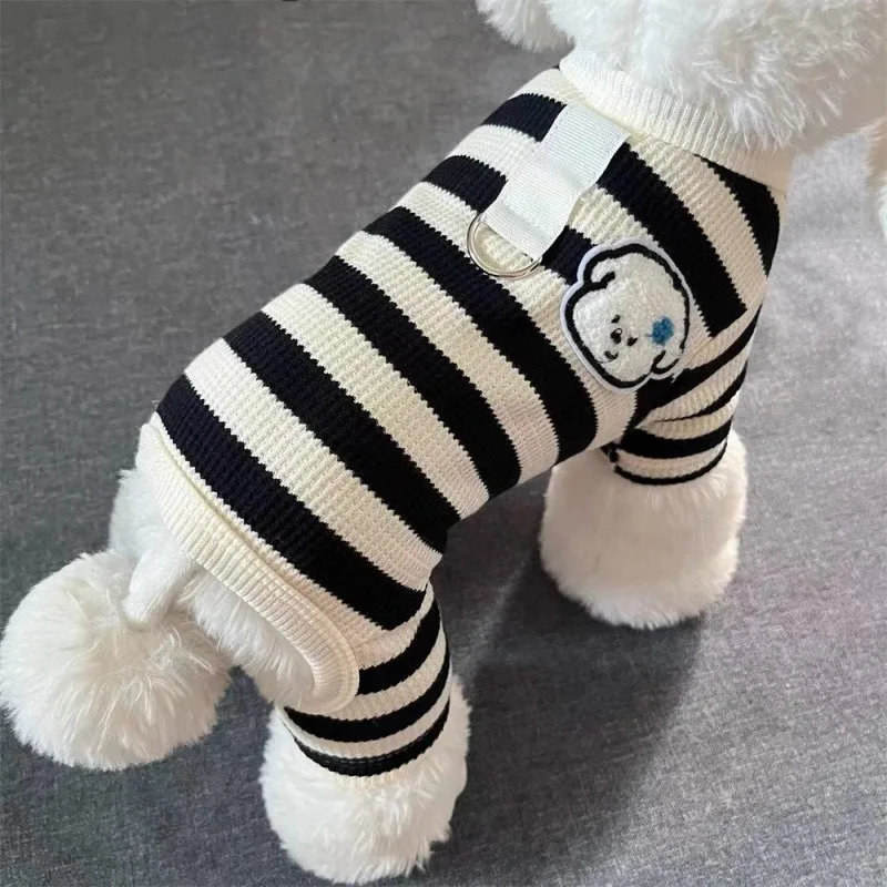 Striped Dog Jumpsuit for Autumn Winter Warm Comfortable with Leash Attachment Ideal for Teddy Pomeranian Bichon XXL Size
Striped Dog Jumpsuit for Autumn Winter Warm Comfortable with Leash Attachment Ideal for Teddy Pomeranian Bichon XXL Size