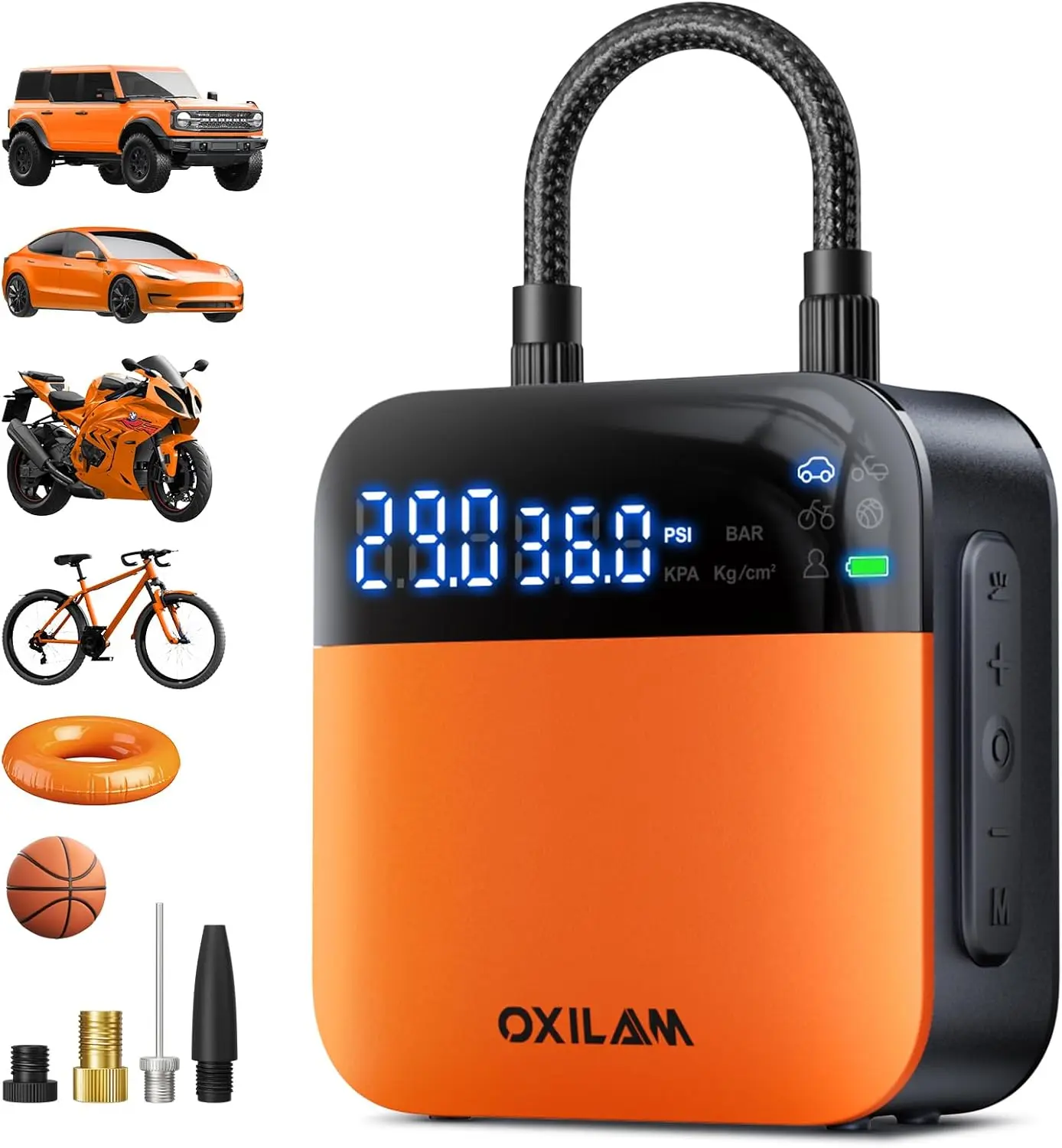 C2 Tire Inflator Portable Air Compressor - 150PSI 4X Faster Air Pump for Car Tires with Tire Pressure Gauge, 12V Car Power
C2 Tire Inflator Portable Air Compressor - 150PSI 4X Faster Air Pump for Car Tires with Tire Pressure Gauge, 12V Car Power