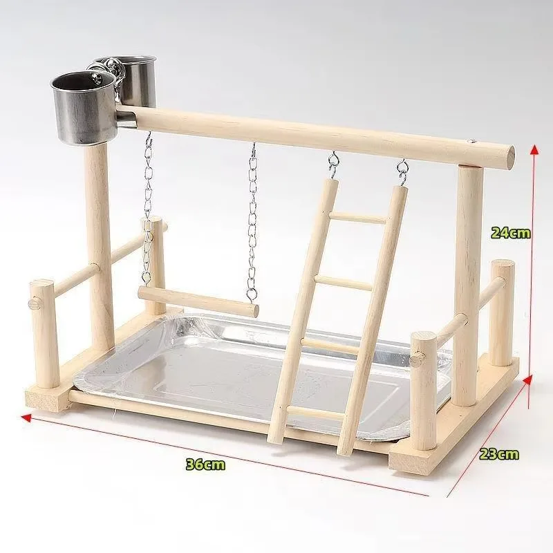 Small Medium-sized Parrot Solid Wood Eco-friendly Modern Bird Toy Stand Indoor Climbing Ladder Swing Double Feeding Trays Bells
Small Medium-sized Parrot Solid Wood Eco-friendly Modern Bird Toy Stand Indoor Climbing Ladder Swing Double Feeding Trays Bells