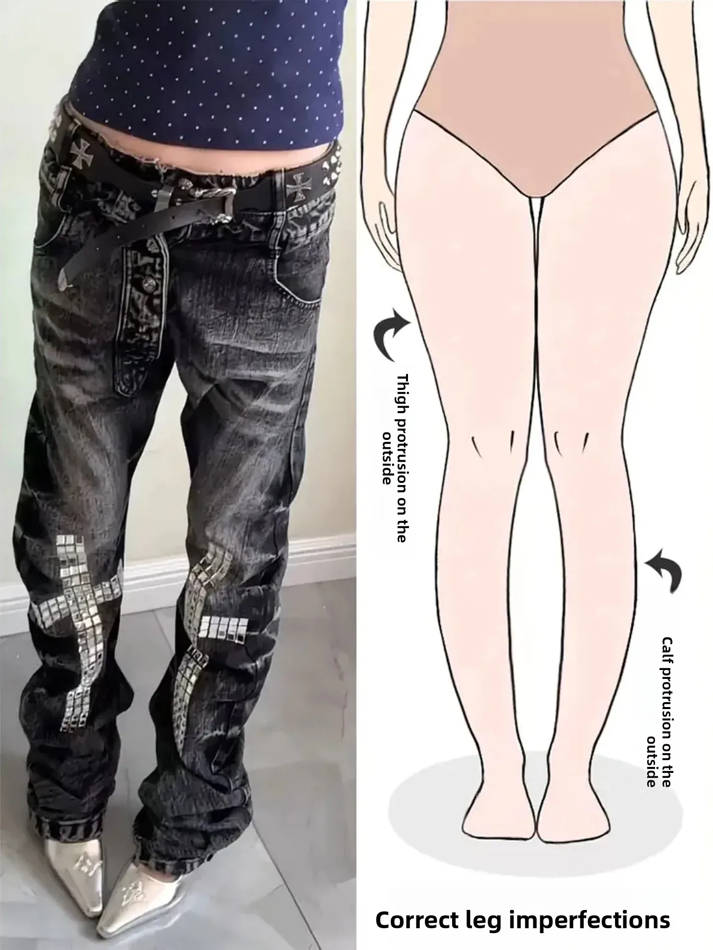 Slimming Straight Leg Jeans Women's Summer New Street Style Pear Shape Body Cross Rhinestone Flared Jeans Casual Loose Fit
Slimming Straight Leg Jeans Women's Summer New Street Style Pear Shape Body Cross Rhinestone Flared Jeans Casual Loose Fit