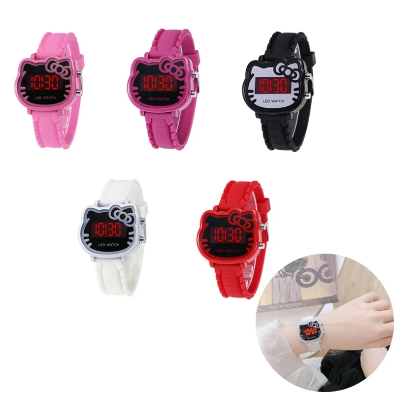 Милые часы HelloKitty с мультяшным рисунком, простые светодиодные цифровые детские наручные часы, часы для студентов и детей
Милые часы HelloKitty с мультяшным рисунком, простые светодиодные цифровые детские наручные часы, часы для студентов и детей