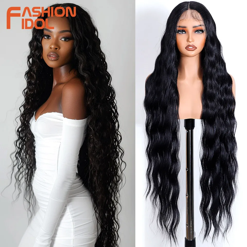 FASHION IDOL 36inch Body Wavy Lace Front Wigs Synthetic Curly Hair Wavy Part Lace Wigs For Women Ombre Blonde Soft Cosplay Wigs
FASHION IDOL 36inch Body Wavy Lace Front Wigs Synthetic Curly Hair Wavy Part Lace Wigs For Women Ombre Blonde Soft Cosplay Wigs