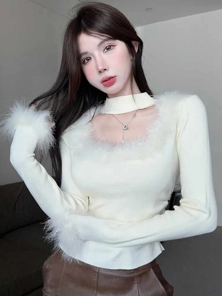 Sexy Fashionable Knitted Top Women's Slim Fit Pure Color Sleeve Long Hollow out Design mid Waist City Walk Breathable Autumn
Sexy Fashionable Knitted Top Women's Slim Fit Pure Color Sleeve Long Hollow out Design mid Waist City Walk Breathable Autumn