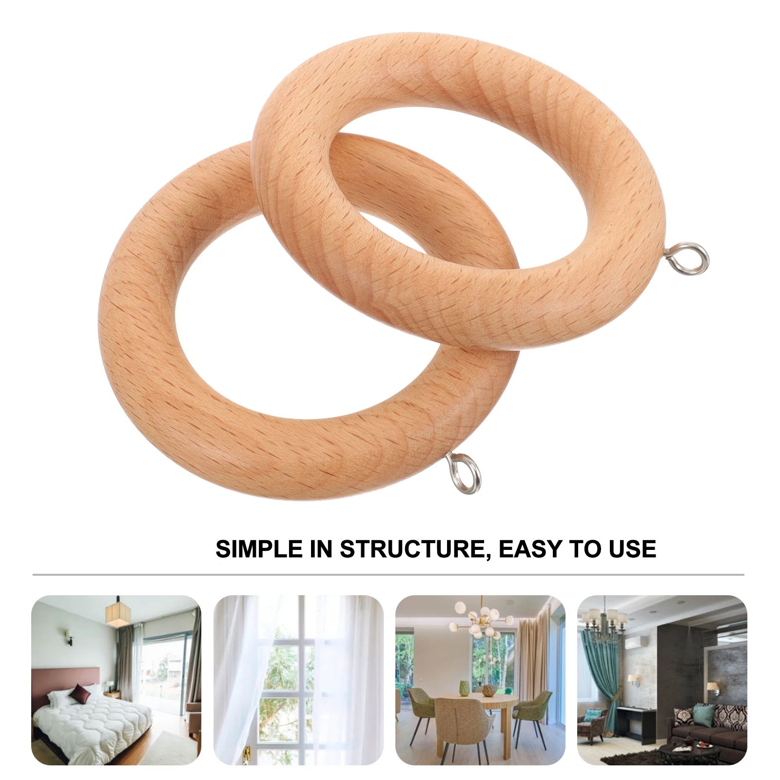 2 Pcs Wooden Curtain Hook Wood Rod Buckles Beech Hanger for Window Shower Bath Drapery Decorative Hanging Hooks
2 Pcs Wooden Curtain Hook Wood Rod Buckles Beech Hanger for Window Shower Bath Drapery Decorative Hanging Hooks