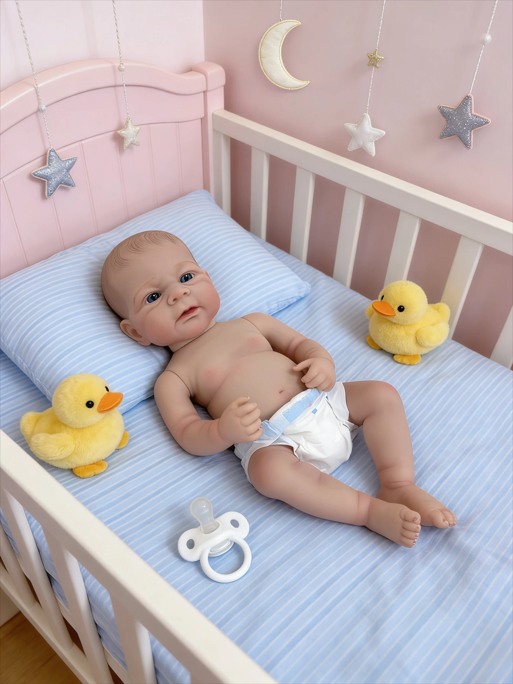 19inch Full Vinyl Body Reborn Doll - Elijah Detailed 3D Skin with Visible Veins Hand Drawn Hair - Multiple Layers Painting exclu
19inch Full Vinyl Body Reborn Doll - Elijah Detailed 3D Skin with Visible Veins Hand Drawn Hair - Multiple Layers Painting exclu