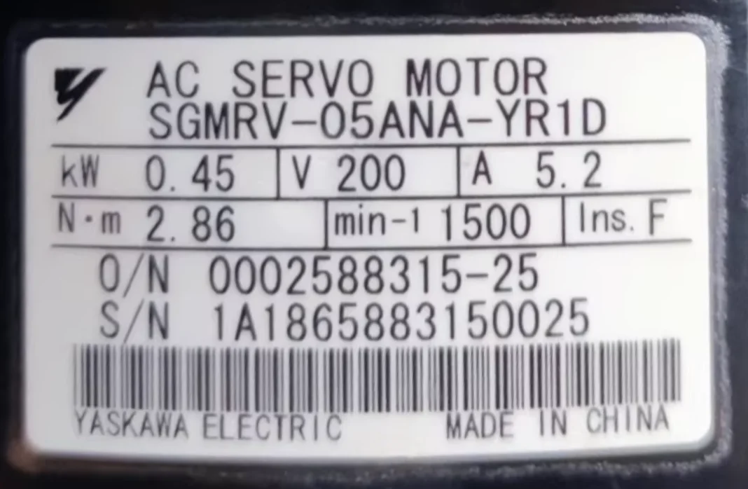 SGMRV-05ANA-YR1D Brand New Servo Motor Original Genuine,SGMRV 05ANA YR1D,Fast shipping
SGMRV-05ANA-YR1D Brand New Servo Motor Original Genuine,SGMRV 05ANA YR1D,Fast shipping