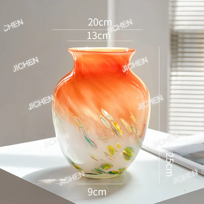 Color gradual change polka dot glass vase French ornament flower arrangement retro living room light luxury glass vase decorativ
Color gradual change polka dot glass vase French ornament flower arrangement retro living room light luxury glass vase decorativ
