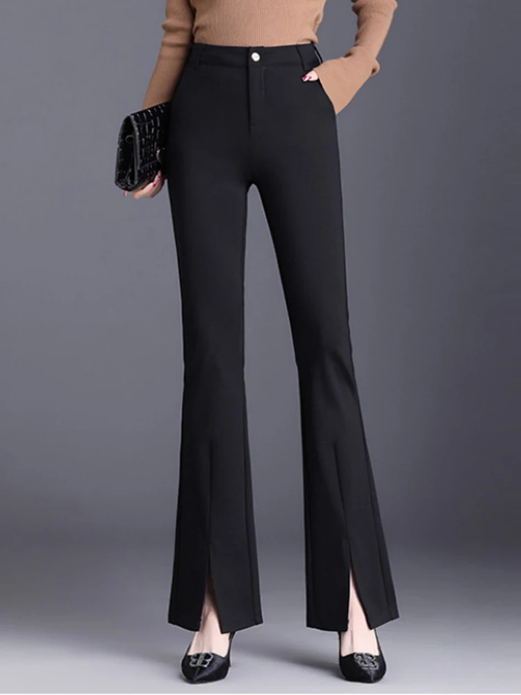 2024 New Fashion High Waist Split Flare Pants Women Elegant Office Lady Black Suit Pants Casual Female Straight Long Trousers
2024 New Fashion High Waist Split Flare Pants Women Elegant Office Lady Black Suit Pants Casual Female Straight Long Trousers