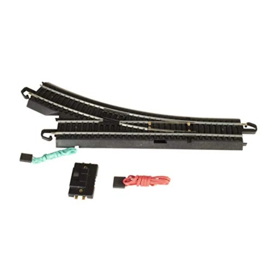 Trains - Snap-Fit E-Z TRACK REMOTE TURNOUT - RIGHT 1/card - STEEL ALLOY Rail With Black Roadbed - HO Scale
Trains - Snap-Fit E-Z TRACK REMOTE TURNOUT - RIGHT 1/card - STEEL ALLOY Rail With Black Roadbed - HO Scale