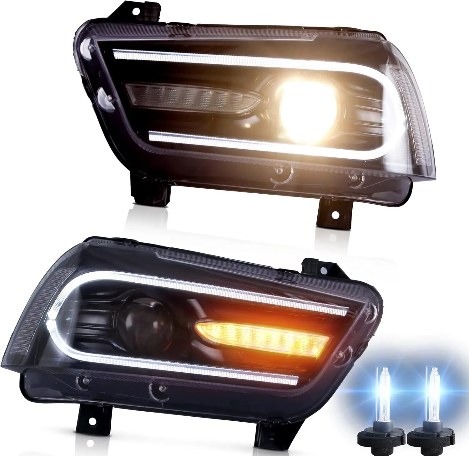 Headlight Assembly Compatible with Dodge Charger 2011 2012 2013 2014, LED Headlamp with DRL Sequential Turn Signal, Plug-and-pla
Headlight Assembly Compatible with Dodge Charger 2011 2012 2013 2014, LED Headlamp with DRL Sequential Turn Signal, Plug-and-pla