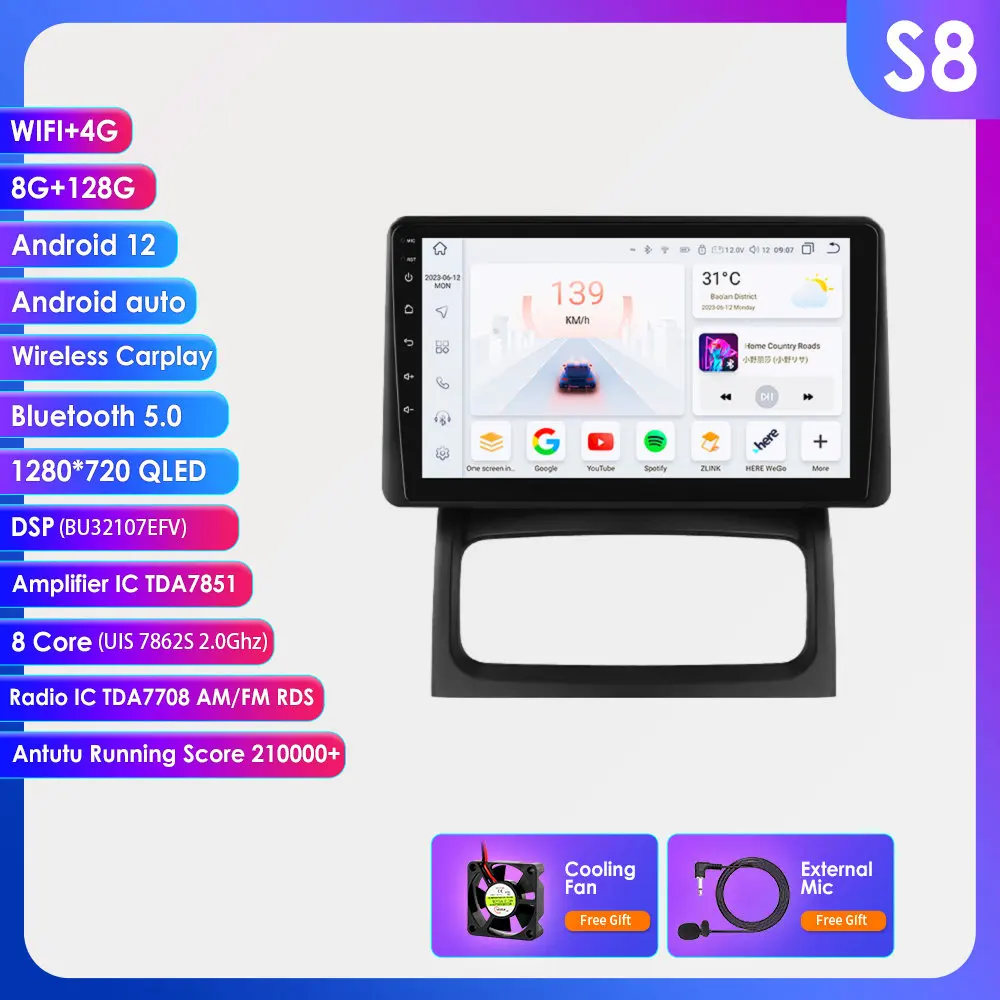Автомобильный радиоприемник 4G Carplay Android Auto для Renault Clio 2 2000-2012, мультимедийный видеоплеер, GPS navi, стерео аудио, головное устройство 2din SWC
Автомобильный радиоприемник 4G Carplay Android Auto для Renault Clio 2 2000-2012, мультимедийный видеоплеер, GPS navi, стерео аудио, головное устройство 2din SWC