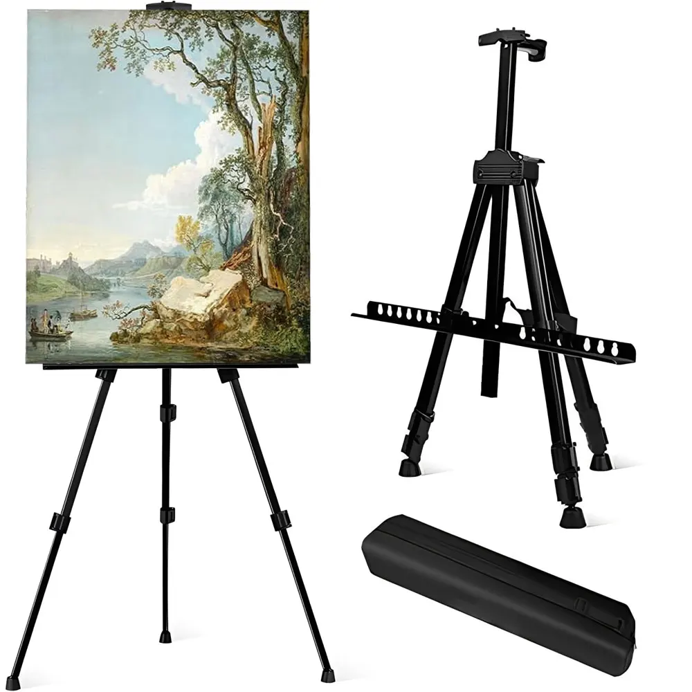 Painting display easel, metal tripod, suitable for painting displays, wedding signage, with carrying bag - black
Painting display easel, metal tripod, suitable for painting displays, wedding signage, with carrying bag - black