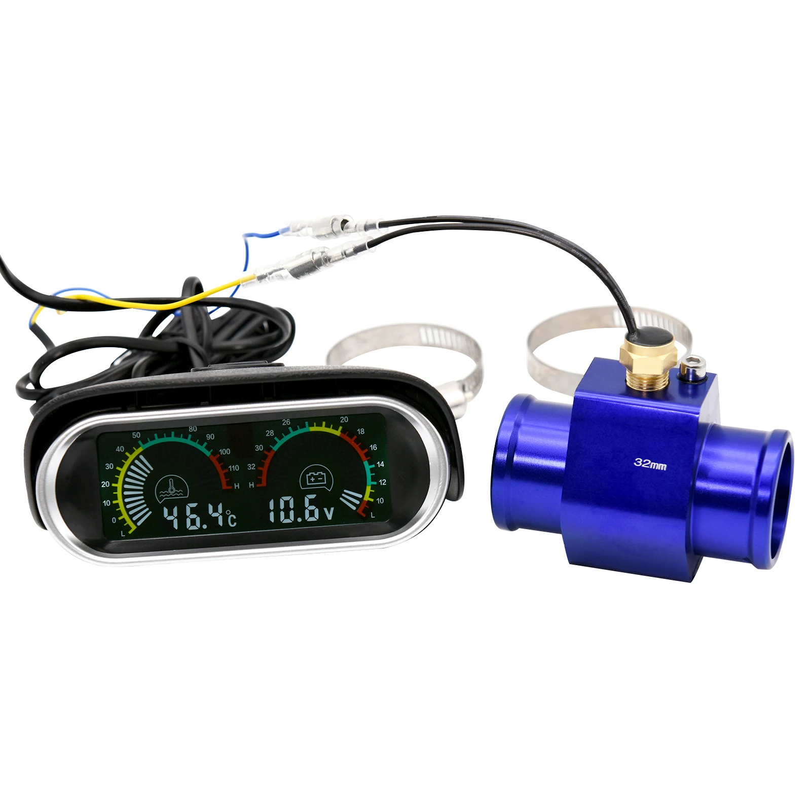 Multifunctional 2 In 1 LCD Meter Digital Water Temperature Meter+Voltmeter Water Temp Sensor 1/8 NPT for Car Gauge 12V/24V
Multifunctional 2 In 1 LCD Meter Digital Water Temperature Meter+Voltmeter Water Temp Sensor 1/8 NPT for Car Gauge 12V/24V