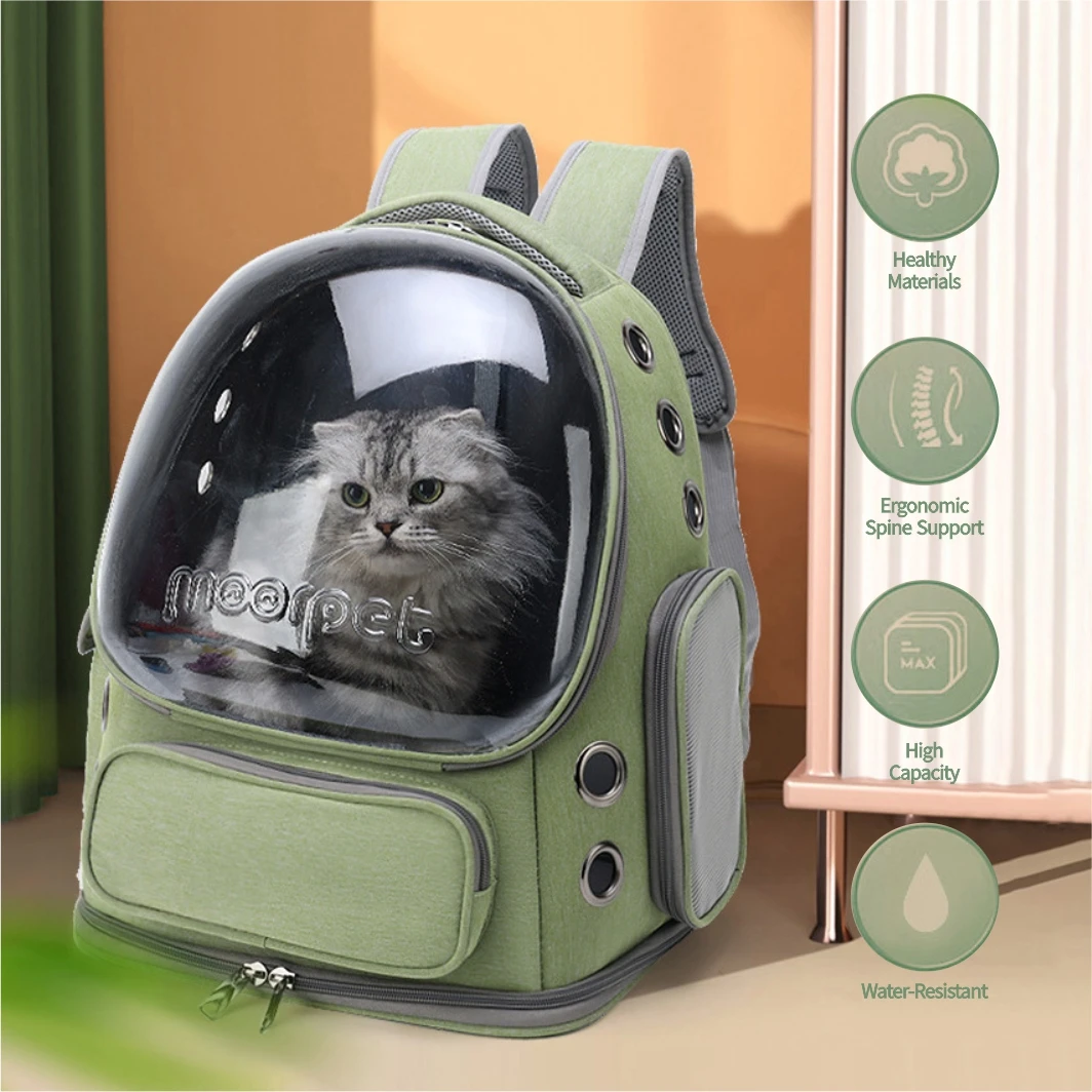 Double Shoulder Breathable Pet Carrier Backpack, Large Space Dog Carrier with Transparent Viewing Window for Outdoor Travel
Double Shoulder Breathable Pet Carrier Backpack, Large Space Dog Carrier with Transparent Viewing Window for Outdoor Travel