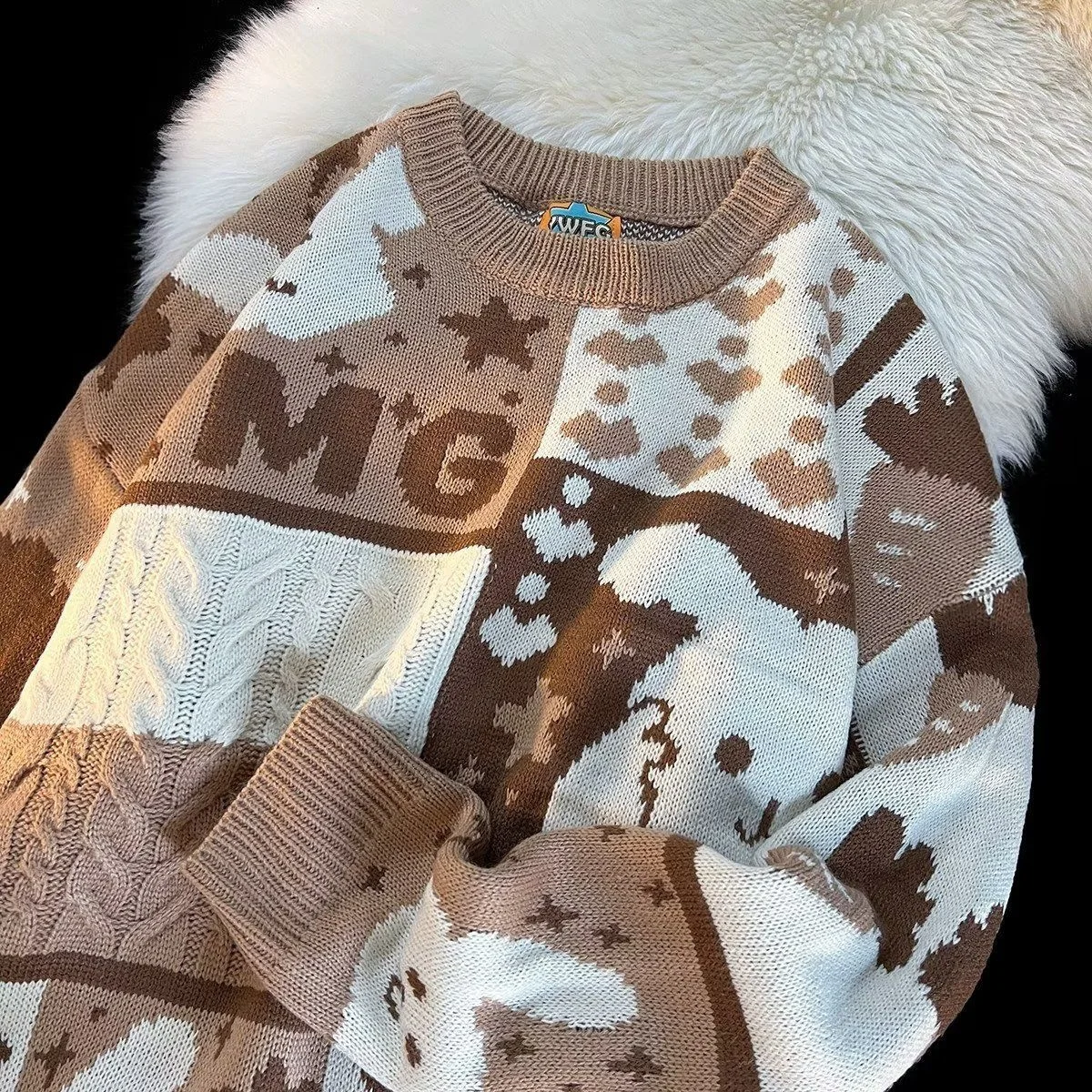 Loose Fit round Ne Knitted Sweater for Men Autumn Winter Embroidered Pattern Comfortable Casual Sle Long Sve Crew Ne
Loose Fit round Ne Knitted Sweater for Men Autumn Winter Embroidered Pattern Comfortable Casual Sle Long Sve Crew Ne