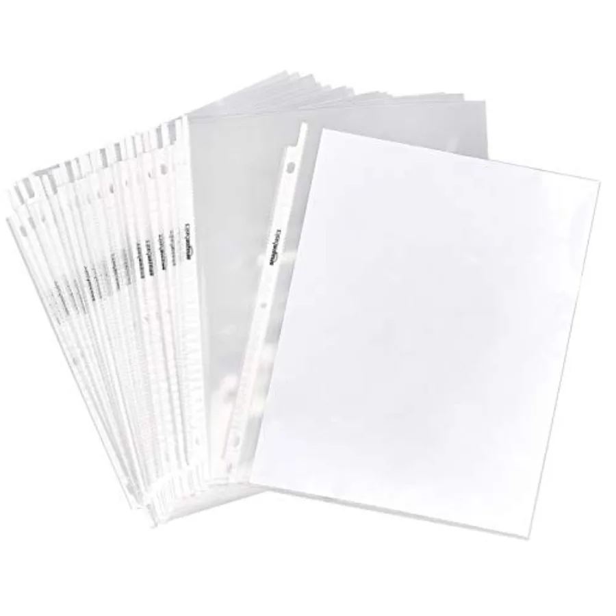 Sheet Protectors for 3 Ring Binder, Heavyweight, Acid-Free, Clear Plastic Sleeves, Letter Size, 8.5 x 11 Inch
Sheet Protectors for 3 Ring Binder, Heavyweight, Acid-Free, Clear Plastic Sleeves, Letter Size, 8.5 x 11 Inch