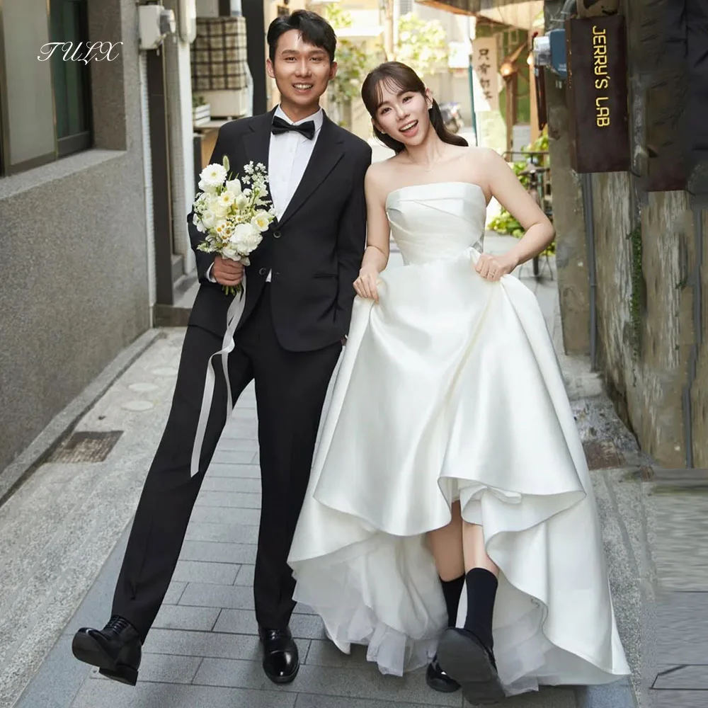 TULX Ivory Satin Wedding Dress Korea Photo Shoot Strapless Sleeveless A-line Long Bridal Gown Corset Customized 웨딩드레스 2026
TULX Ivory Satin Wedding Dress Korea Photo Shoot Strapless Sleeveless A-line Long Bridal Gown Corset Customized 웨딩드레스 2026
