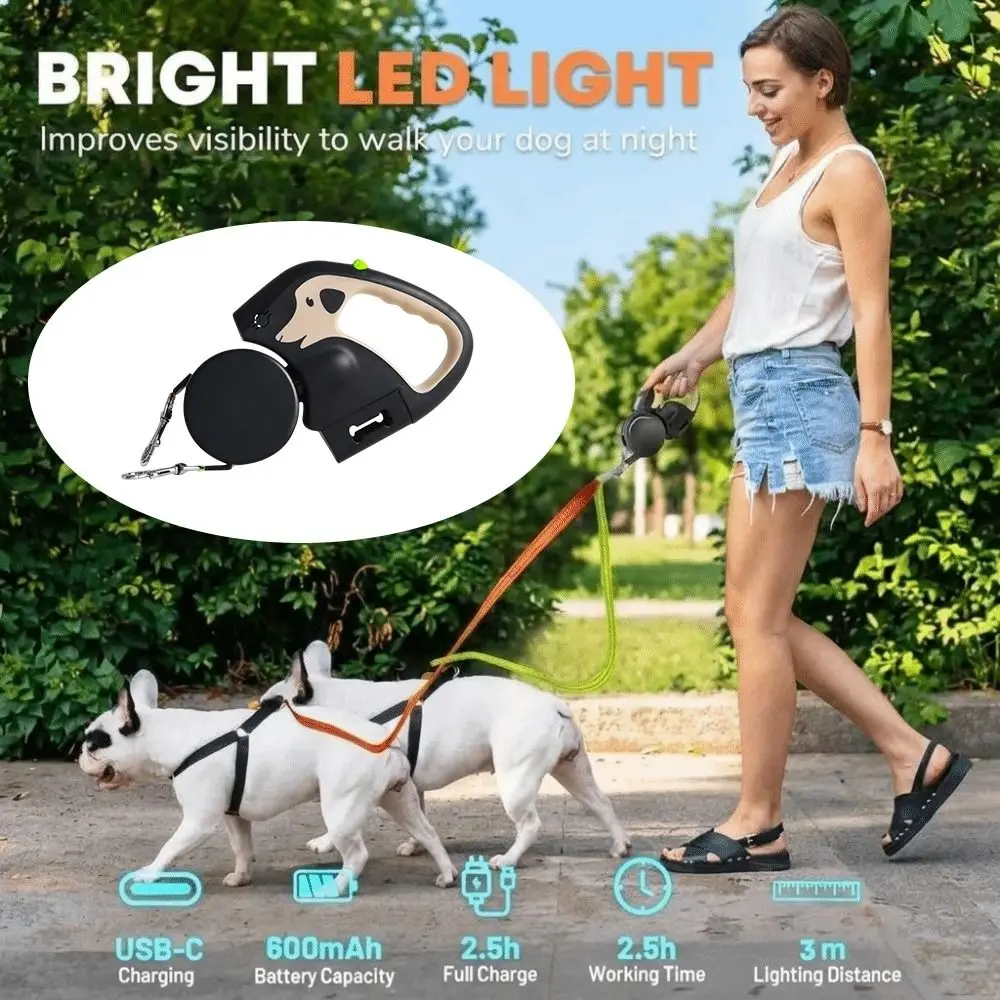Reflective Retractable Dog Leash No Mesyy One-Hand Operation Dual Pet Leash 360 Swivel 3M Length Automatic Dog Walkies Lead
Reflective Retractable Dog Leash No Mesyy One-Hand Operation Dual Pet Leash 360 Swivel 3M Length Automatic Dog Walkies Lead