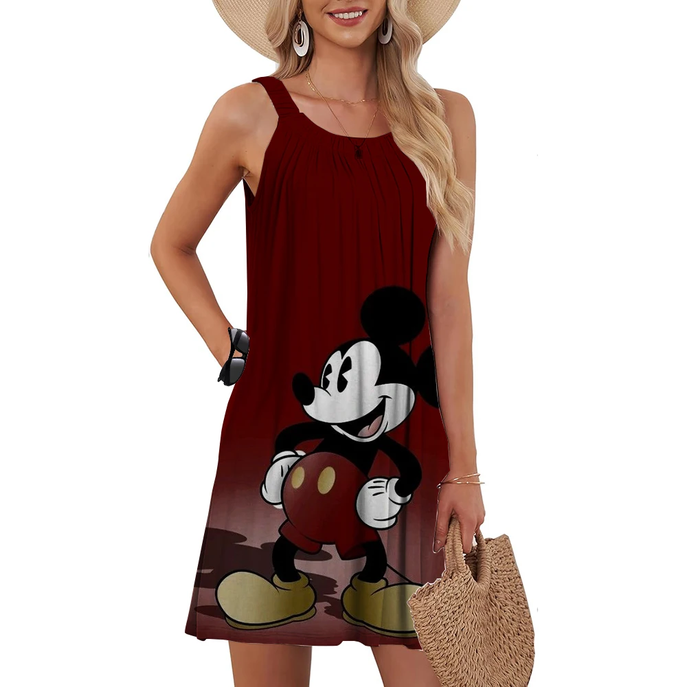 Roupa diária feminina com estampa ampliada do Mickey Mouse da Disney, diária casual retrô boêmio gola redonda sem mangas estampa
Roupa diária feminina com estampa ampliada do Mickey Mouse da Disney, diária casual retrô boêmio gola redonda sem mangas estampa