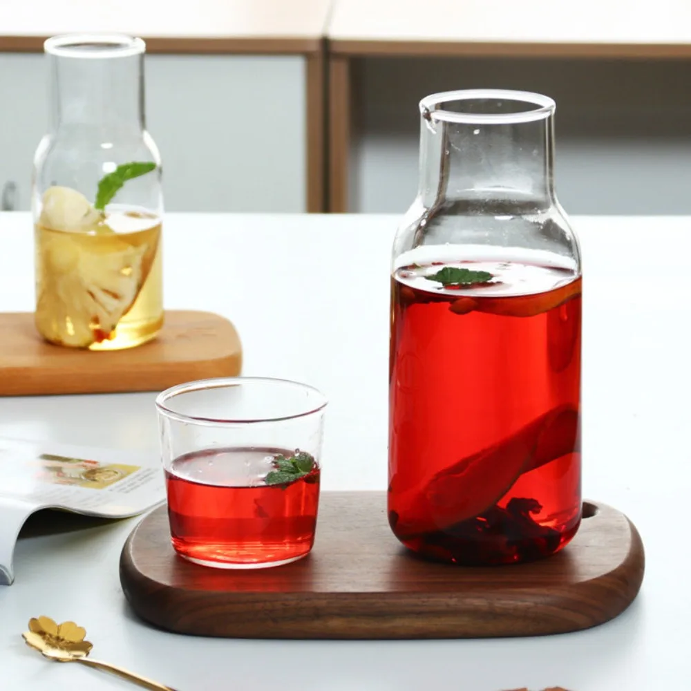 Transparent Bedside Glass Water Carafe Heat-resistant With Cup Juice Bottle Pointed-tip Flow Guide Design Tea Pot Living Room
Transparent Bedside Glass Water Carafe Heat-resistant With Cup Juice Bottle Pointed-tip Flow Guide Design Tea Pot Living Room