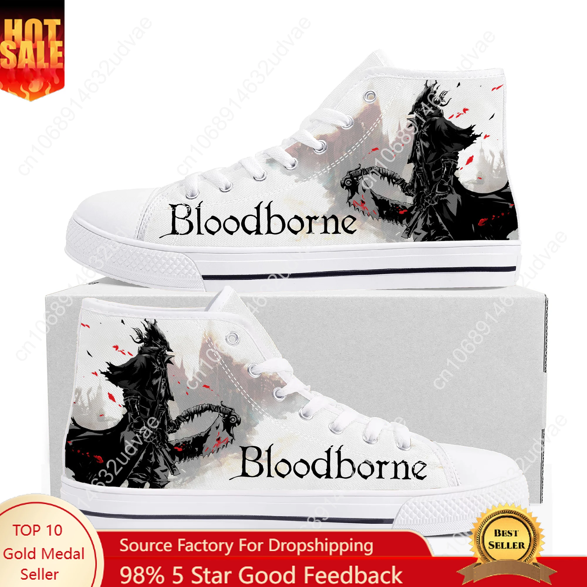 Bloodborne High Top Shoes Mens Womens Teenager Sneakers Canvas High Quality Outdoor Daily Sneaker Custom Made Couple Shoe
Bloodborne High Top Shoes Mens Womens Teenager Sneakers Canvas High Quality Outdoor Daily Sneaker Custom Made Couple Shoe