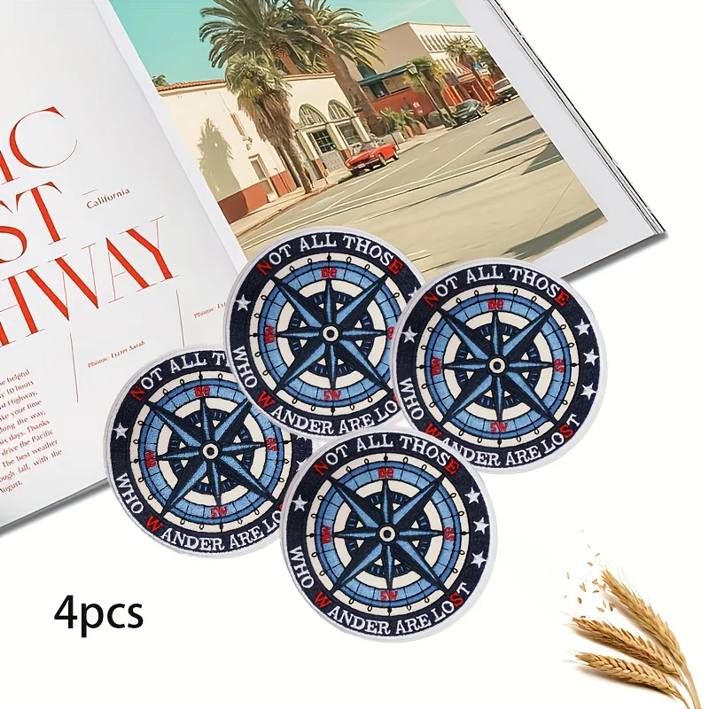 4pcs Round Compass Embroidery Patches, Suitable for Clothes, Jackets, Shoes, Hats, Backpacks, Luggage - DIY Decorative Patches
4pcs Round Compass Embroidery Patches, Suitable for Clothes, Jackets, Shoes, Hats, Backpacks, Luggage - DIY Decorative Patches