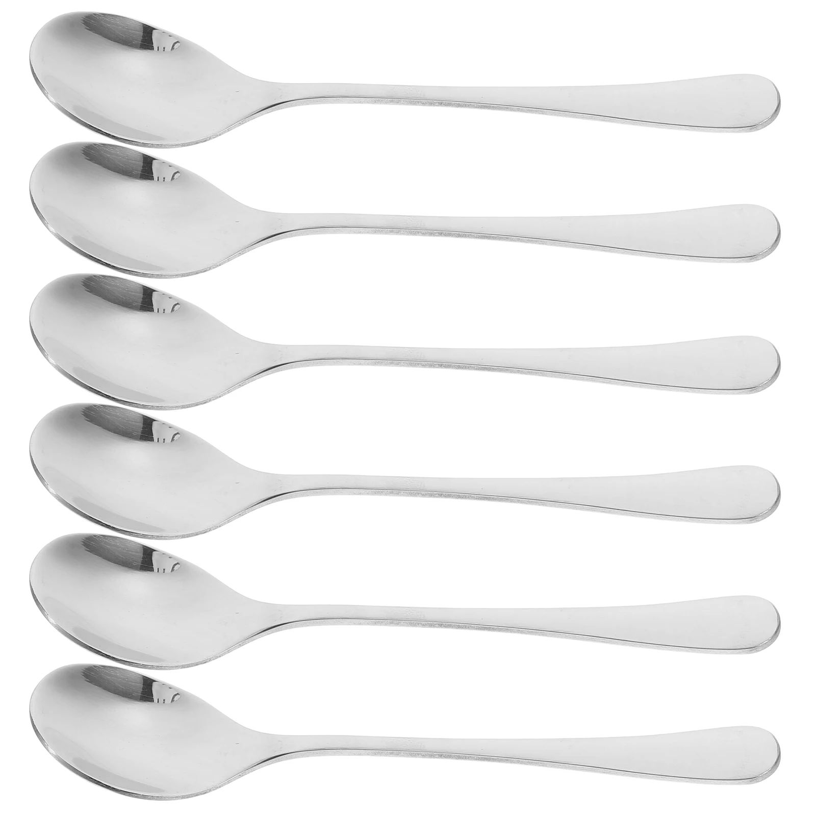 6Pcs Stainless Steel Soup Spoons Thickened Long Handle Stable Heavy Metal Kitchen Coffee Dessert Eating Mixing Spoons
6Pcs Stainless Steel Soup Spoons Thickened Long Handle Stable Heavy Metal Kitchen Coffee Dessert Eating Mixing Spoons